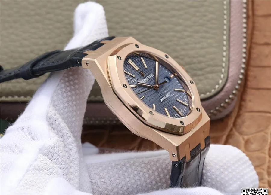 Audemars Piguet Royal Oak 15400 OM Factory 1:1 Best Edition Replica Watch Leather Strap