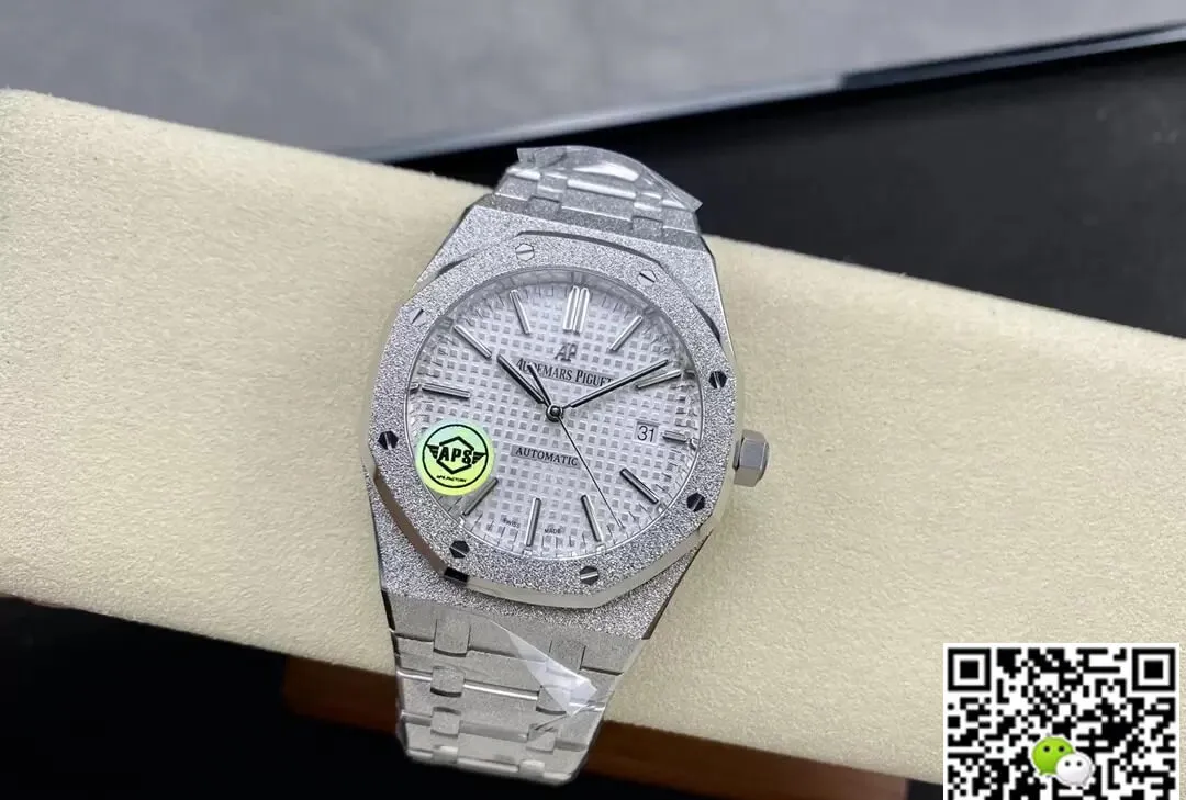 Audemars Piguet Royal Oak 15410 APS Factory 1:1 Best Edition Replica Watch Silver Strap