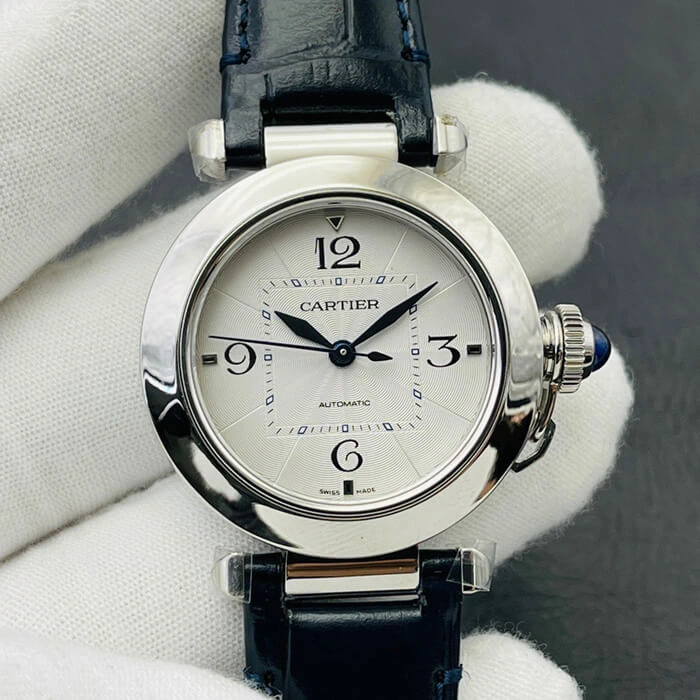 Cartier Pasha WSPA0012 35MM BV Factory 1:1 Best Edition Replica Watch Leather Strap