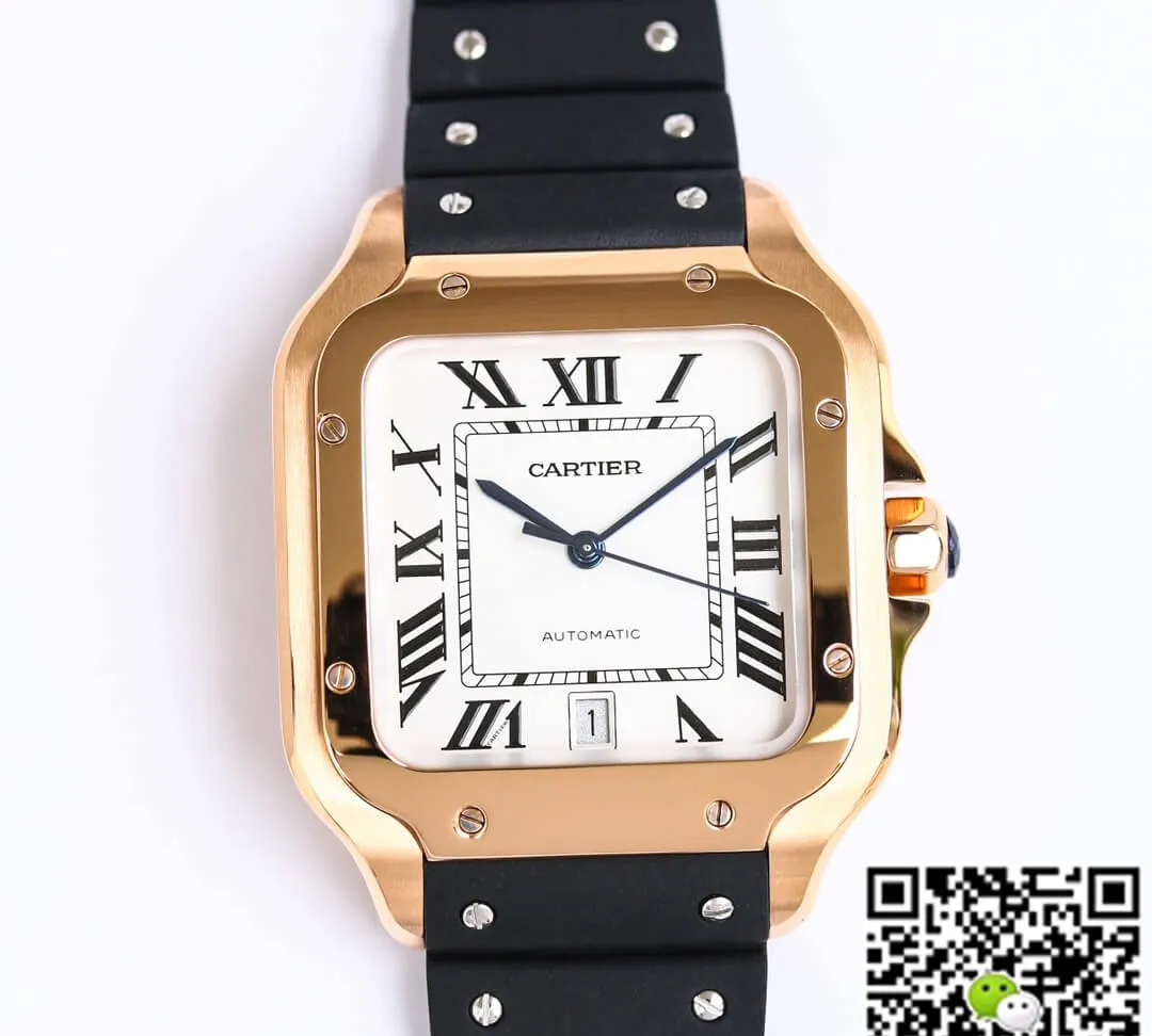 Cartier Santos WGSA0007 GF Factory 1:1 Best Edition Replica Watch V2 Rose Gold Case