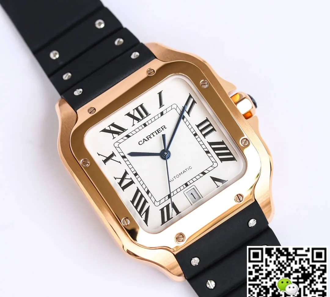 Cartier Santos WGSA0007 GF Factory 1:1 Best Edition Replica Watch V2 Rose Gold Case