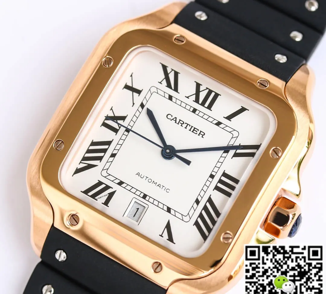 Cartier Santos WGSA0007 GF Factory 1:1 Best Edition Replica Watch V2 Rose Gold Case