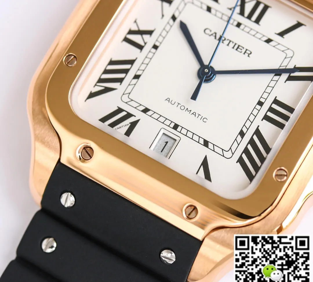 Cartier Santos WGSA0007 GF Factory 1:1 Best Edition Replica Watch V2 Rose Gold Case