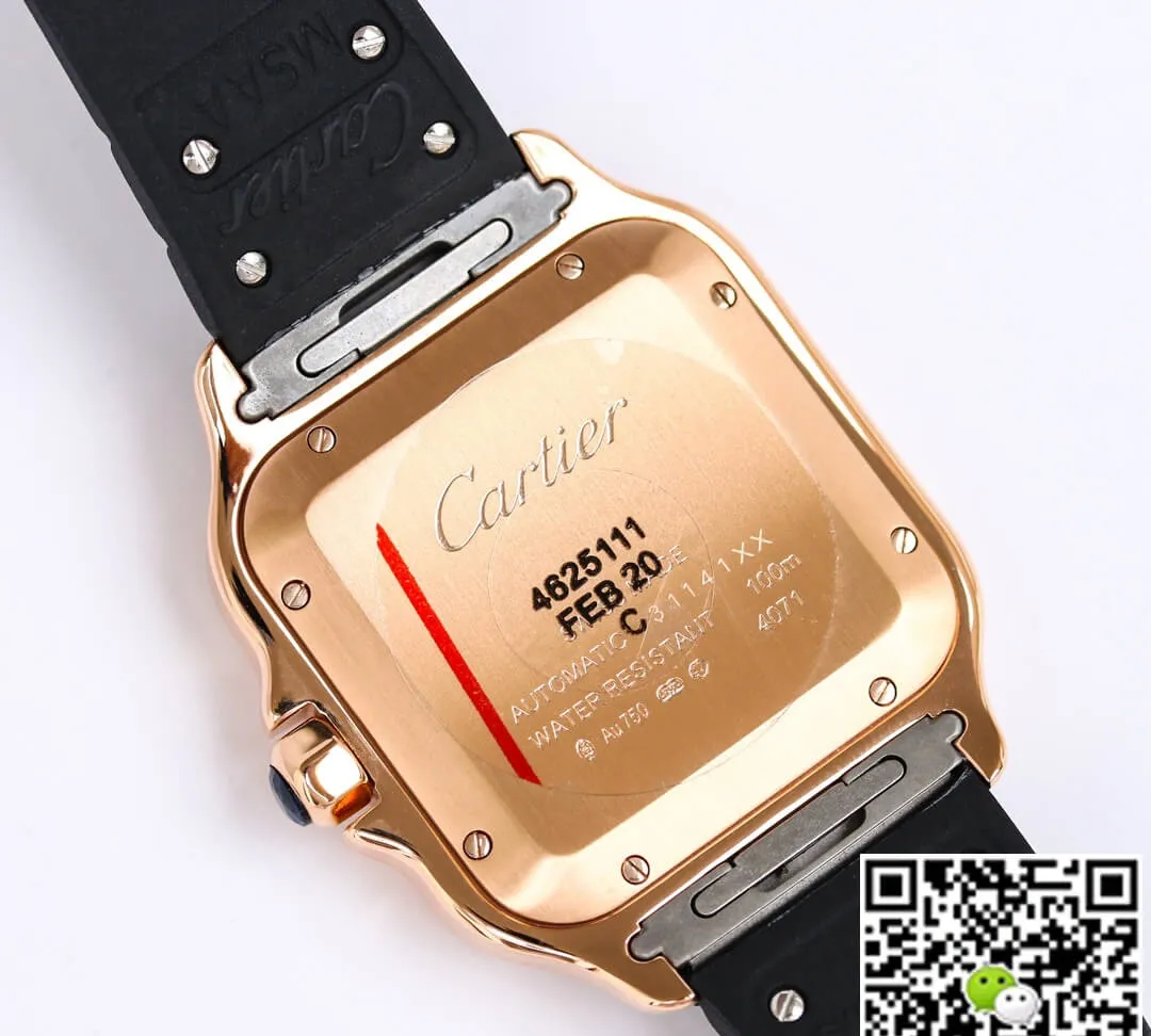 Cartier Santos WGSA0007 GF Factory 1:1 Best Edition Replica Watch V2 Rose Gold Case