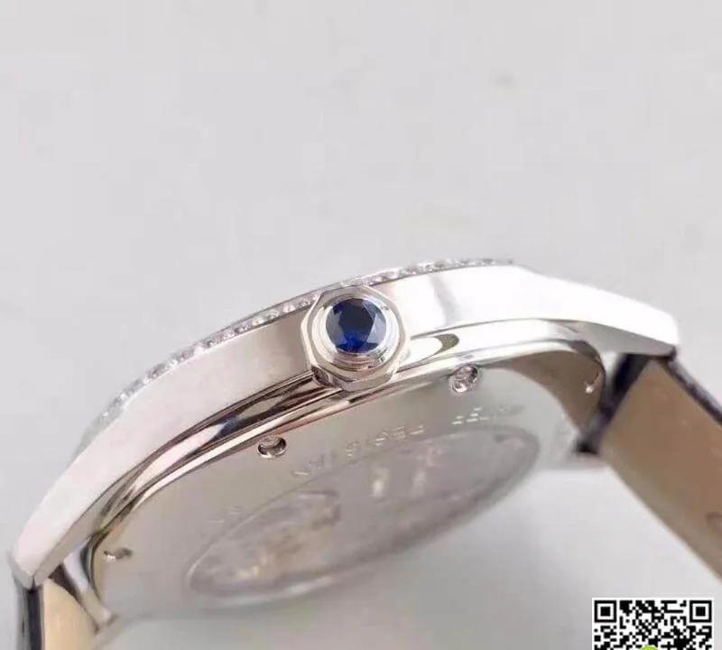 Drive De Cartier W4100013 1:1 Best Edition Replica Watch Swiss Tourbillon White Gold Diamond