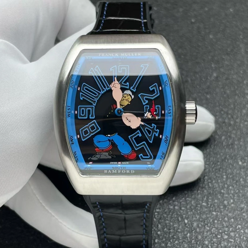 ABF Factory Franck Muller Vanguard x Popeye V45 SC DT black 1:1 Best Edition Replica Watch