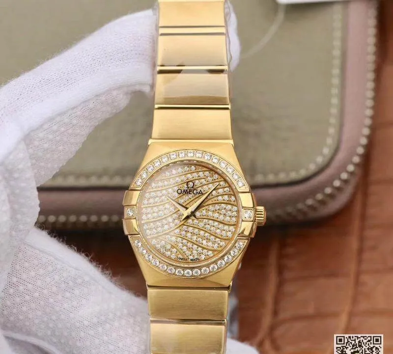 Omega Constellation Quartz Ladies 18K Yellow Gold TW Factory 1:1 Best Edition Replica Watch Swiss Eta Quartz 1376