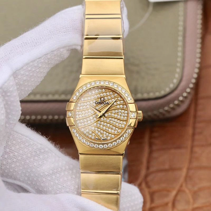 Omega Constellation Quartz Ladies 18K Yellow Gold TW Factory 1:1 Best Edition Replica Watch Swiss Eta Quartz 1376