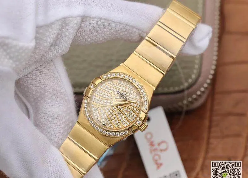 Omega Constellation Quartz Ladies 18K Yellow Gold TW Factory 1:1 Best Edition Replica Watch Swiss Eta Quartz 1376