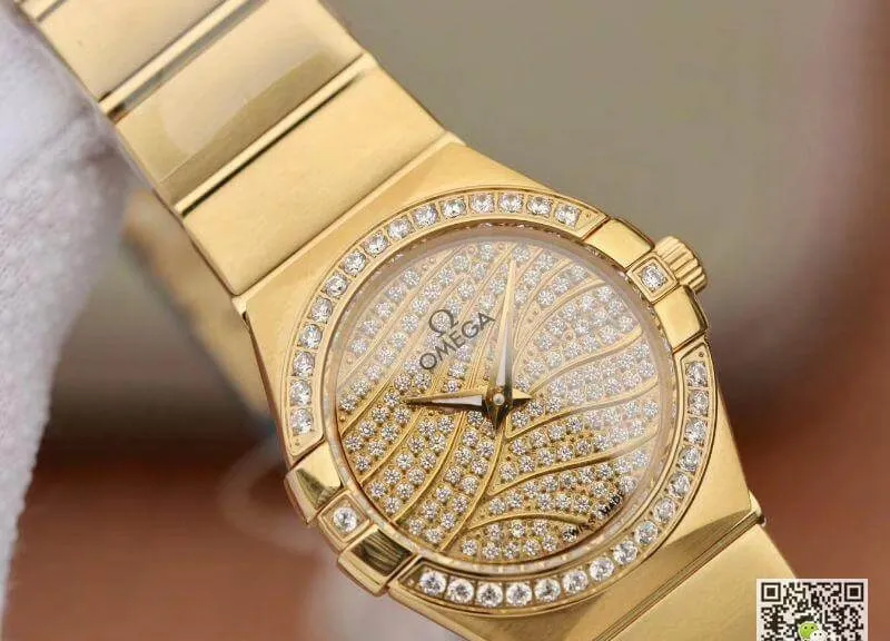 Omega Constellation Quartz Ladies 18K Yellow Gold TW Factory 1:1 Best Edition Replica Watch Swiss Eta Quartz 1376