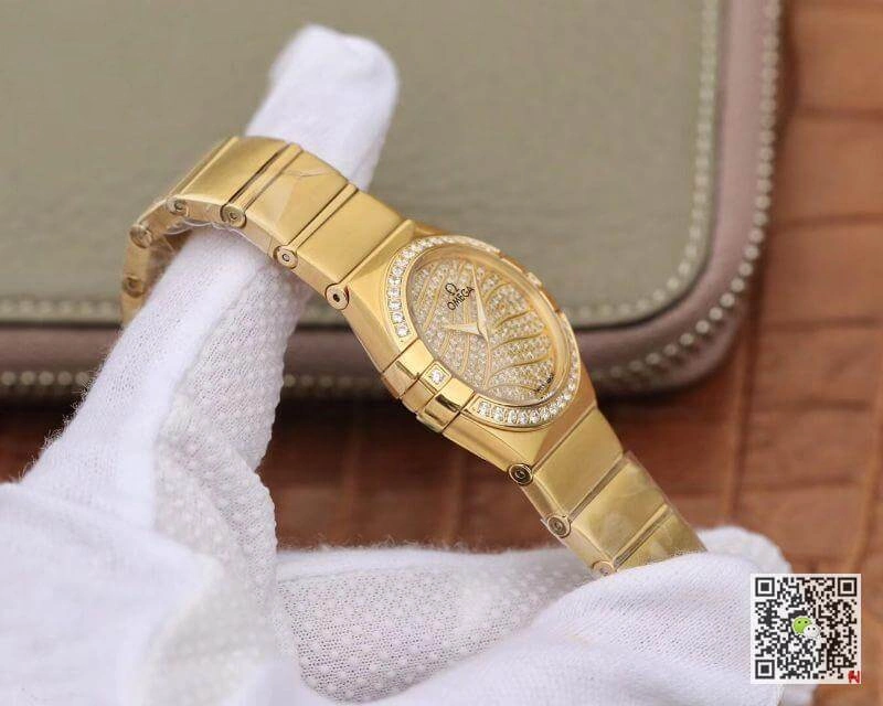 Omega Constellation Quartz Ladies 18K Yellow Gold TW Factory 1:1 Best Edition Replica Watch Swiss Eta Quartz 1376