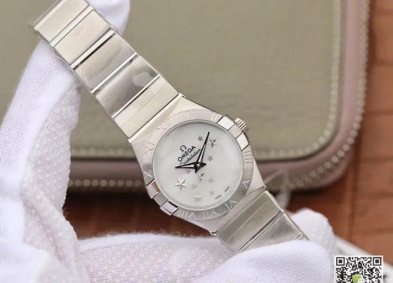 Omega Constellation Quartz Ladies 27mm TW Factory 1:1 Best Edition Replica Watch Swiss Eta Quartz 1376 White Dial