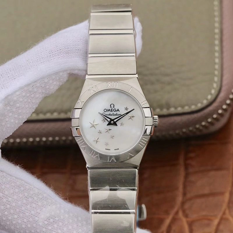 Omega Constellation Quartz Ladies 27mm TW Factory 1:1 Best Edition Replica Watch Swiss Eta Quartz 1376 White Dial