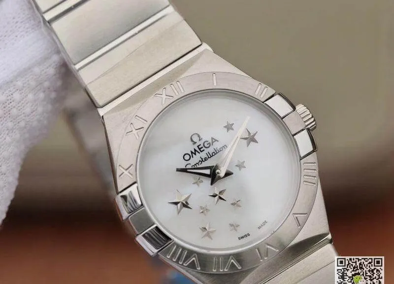 Omega Constellation Quartz Ladies 27mm TW Factory 1:1 Best Edition Replica Watch Swiss Eta Quartz 1376 White Dial