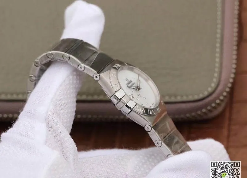 Omega Constellation Quartz Ladies 27mm TW Factory 1:1 Best Edition Replica Watch Swiss Eta Quartz 1376 White Dial