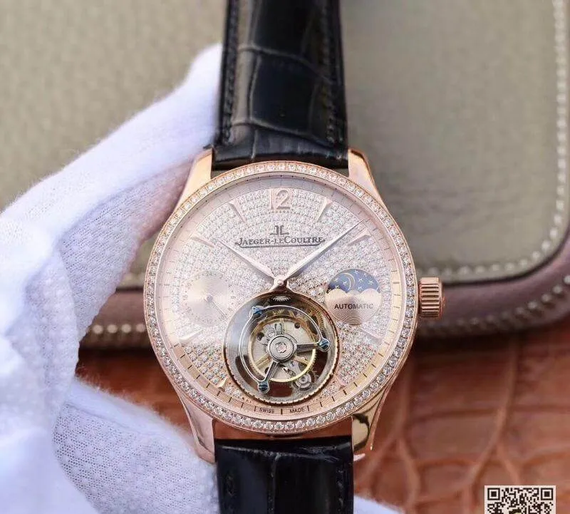 Jaeger-LeCoultre Master Complication Functions Real Tourbillon 1:1 Best Edition Replica Watch Swiss Hand-winding 3310 Rosegold