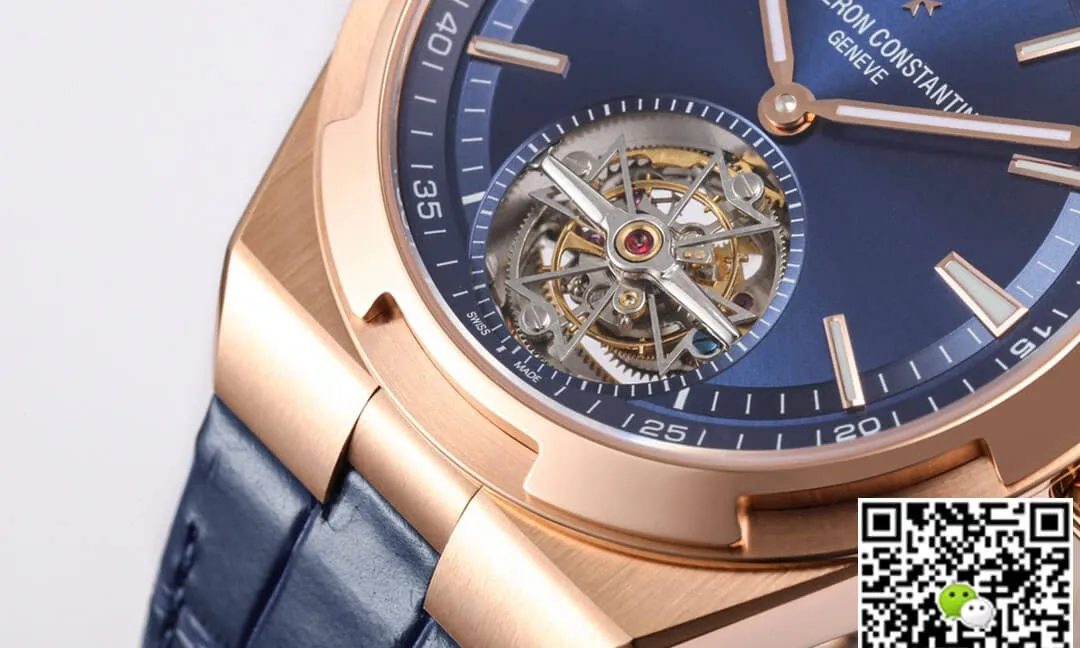 Vacheron Constantin Overseas Tourbillon 6000V 110R-B733 BBR Factory 1:1 Best Edition Replica Watch Blue Strap