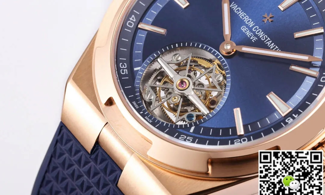 Vacheron Constantin Overseas Tourbillon 6000V 110R-B733 BBR Factory 1:1 Best Edition Replica Watch Gold Bezel