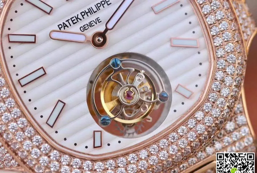 Patek Philippe Nautilus Tourbillon R8 Factory 1:1 Best Edition Replica Watch Swiss Tourbillon Rose Gold