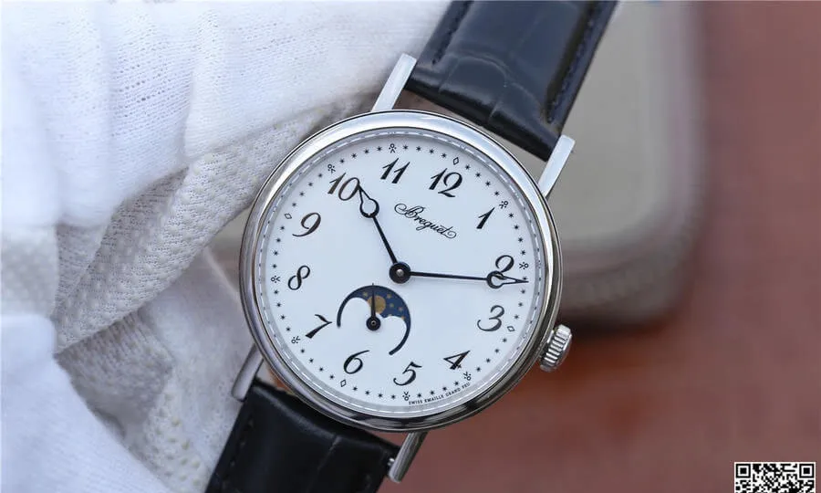 Breguet Classique Moonphase 9087BB 29 964 TW Factory 1:1 Best Edition Replica Watch Black Strap