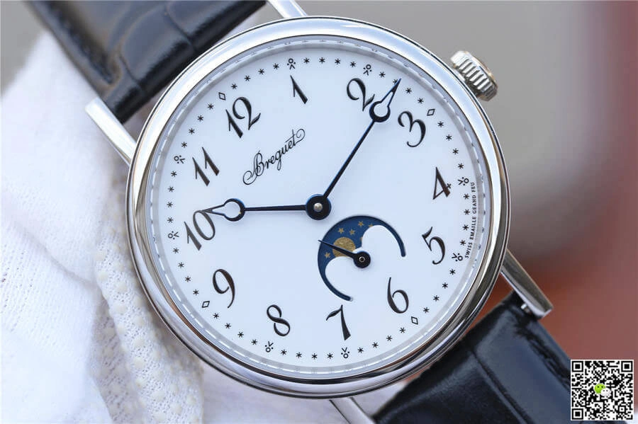 Breguet Classique Moonphase 9087BB 29 964 TW Factory 1:1 Best Edition Replica Watch Black Strap