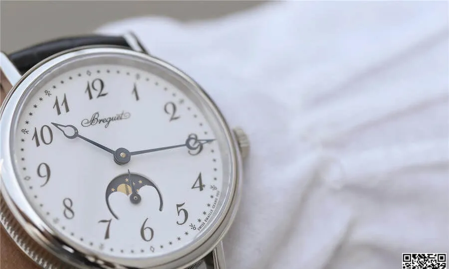 Breguet Classique Moonphase 9087BB 29 964 TW Factory 1:1 Best Edition Replica Watch Black Strap