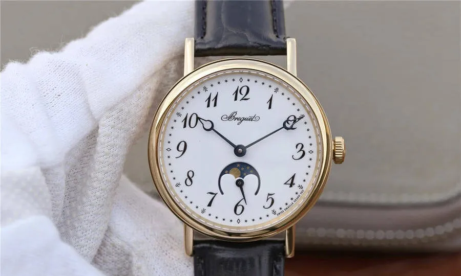 Breguet Classique Moonphase 9087BB 29 964 TW Factory 1:1 Best Edition Replica Watch White Dial