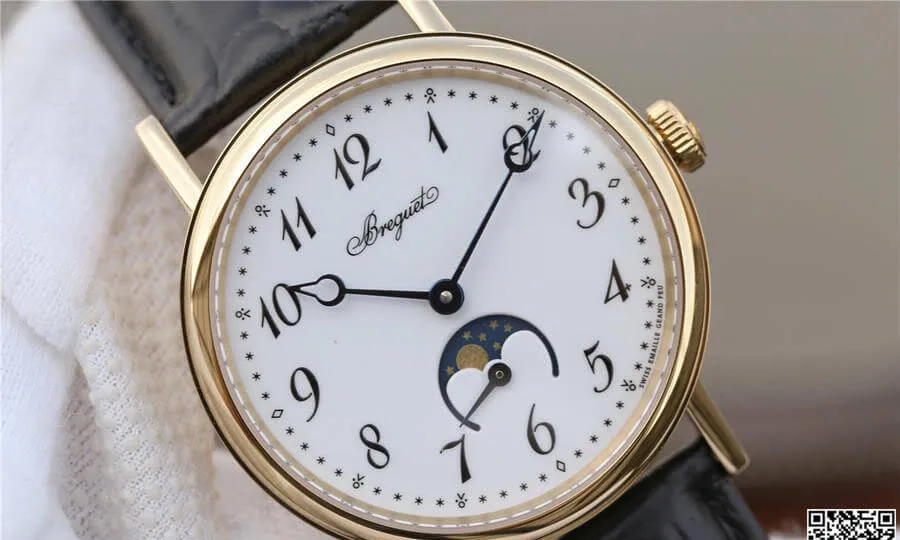 Breguet Classique Moonphase 9087BB 29 964 TW Factory 1:1 Best Edition Replica Watch White Dial