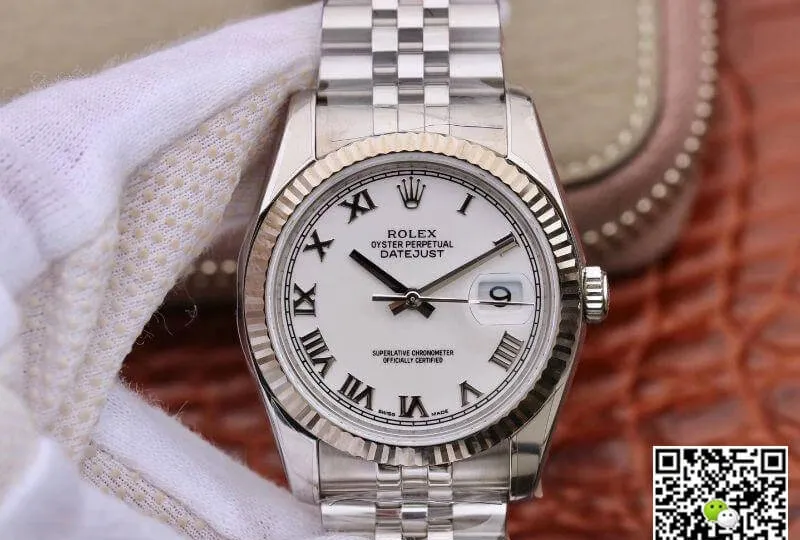 Rolex Datejust 116234 36mm AR Factory 1:1 Best Edition Replica Watch Swiss ETA3135 White Dial