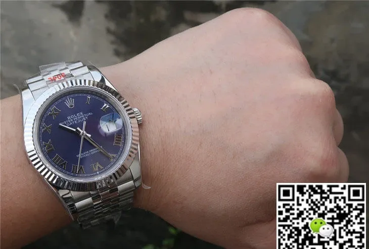 Rolex Datejust 36MM GM Factory 1:1 Best Edition Replica Watch Blue Dial Stainless Steel Strap