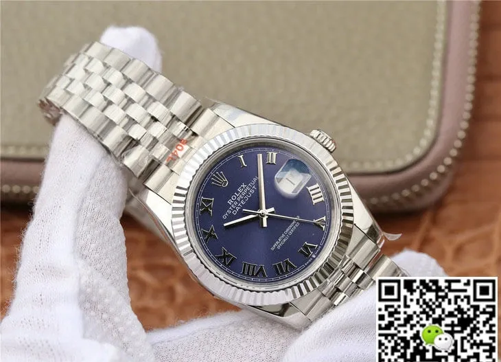 Rolex Datejust 36MM GM Factory 1:1 Best Edition Replica Watch Blue Dial Stainless Steel Strap