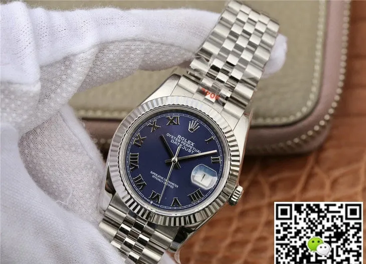 Rolex Datejust 36MM GM Factory 1:1 Best Edition Replica Watch Blue Dial Stainless Steel Strap