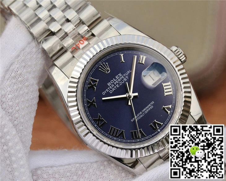 Rolex Datejust 36MM GM Factory 1:1 Best Edition Replica Watch Blue Dial Stainless Steel Strap