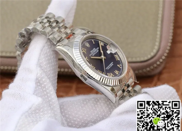 Rolex Datejust 36MM GM Factory 1:1 Best Edition Replica Watch Blue Dial Stainless Steel Strap