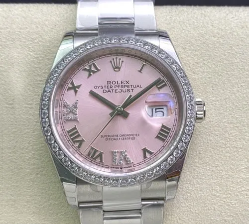 Rolex Datejust M126284RBR-0024 EW Factory 1:1 Best Edition Replica Watch Silver Diamond Bezel