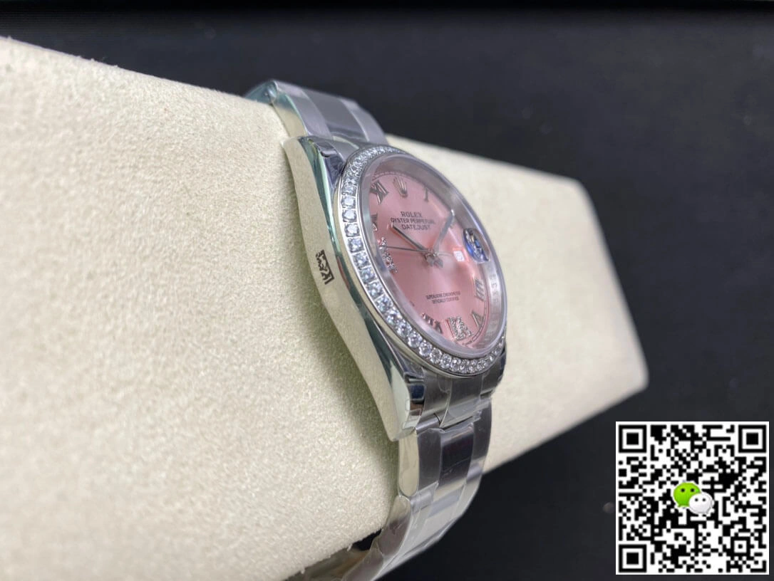 Rolex Datejust M126284RBR-0024 EW Factory 1:1 Best Edition Replica Watch Silver Diamond Bezel