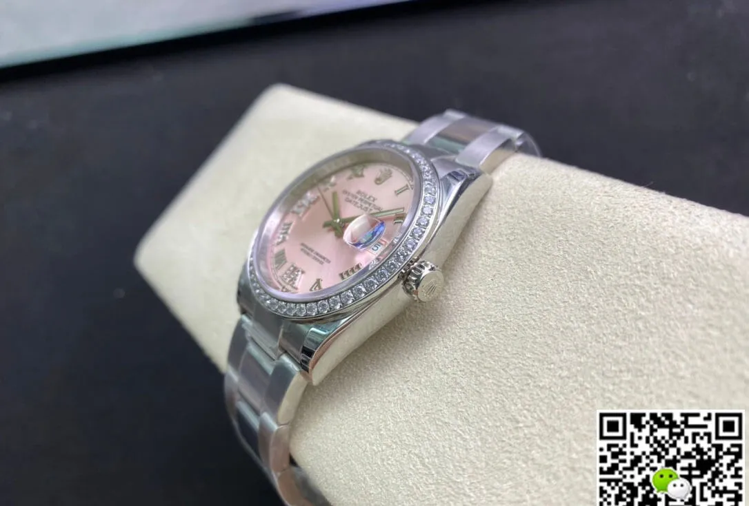 Rolex Datejust M126284RBR-0024 EW Factory 1:1 Best Edition Replica Watch Silver Diamond Bezel