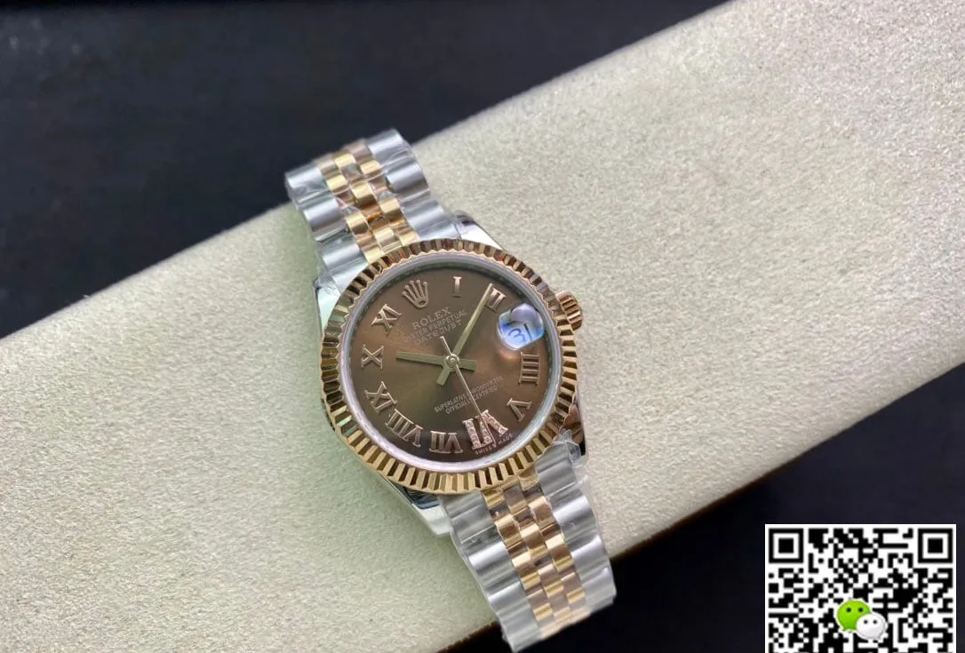 Rolex Datejust M278271-0004 31MM EW Factory 1:1 Best Edition Replica Watch Brown Diamond Dial