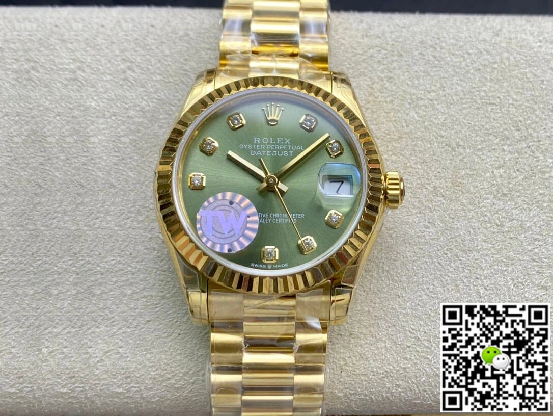 Rolex Datejust M278278-0011 31MM TW Factory 1:1 Best Edition Replica Watch Green Diamond Dial