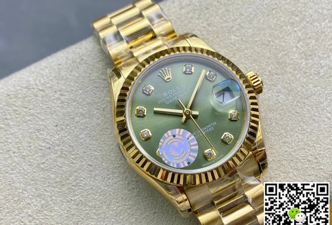 Rolex Datejust M278278-0011 31MM TW Factory 1:1 Best Edition Replica Watch Green Diamond Dial