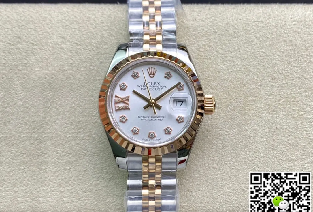 Rolex Datejust M279173-0003 28MM BP Factory 1:1 Best Edition Replica Watch White Diamond Dial