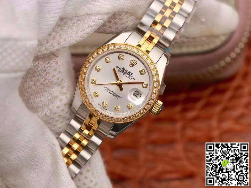 Rolex Lady Datejust M279383RBR-0007 1:1 Best Edition Replica Watch Swiss NH05 Movement Silver Dial