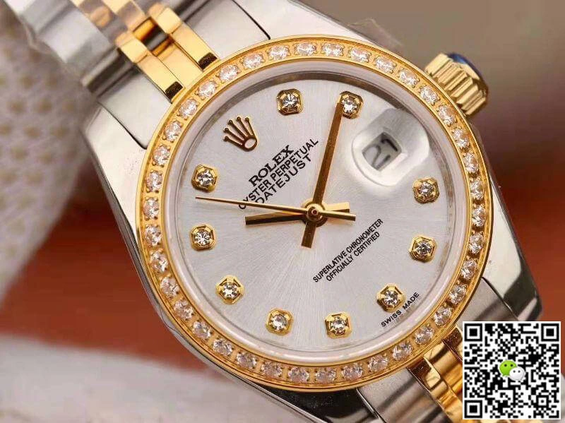 Rolex Lady Datejust M279383RBR-0007 1:1 Best Edition Replica Watch Swiss NH05 Movement Silver Dial