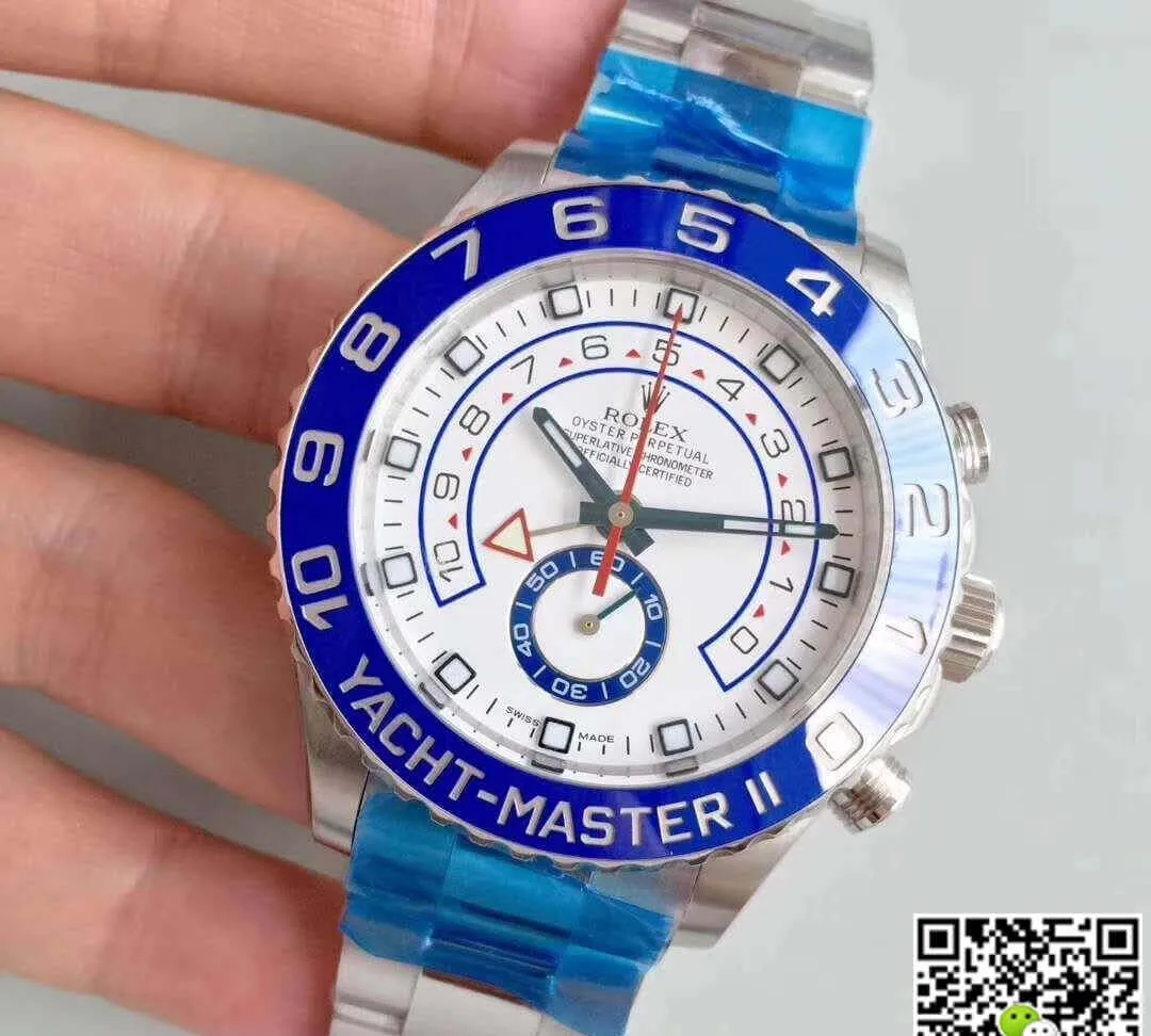 Rolex Yacht-Master II 116680 JF Factory 1:1 Best Edition Replica Watch Swiss ETA7750 White Dial