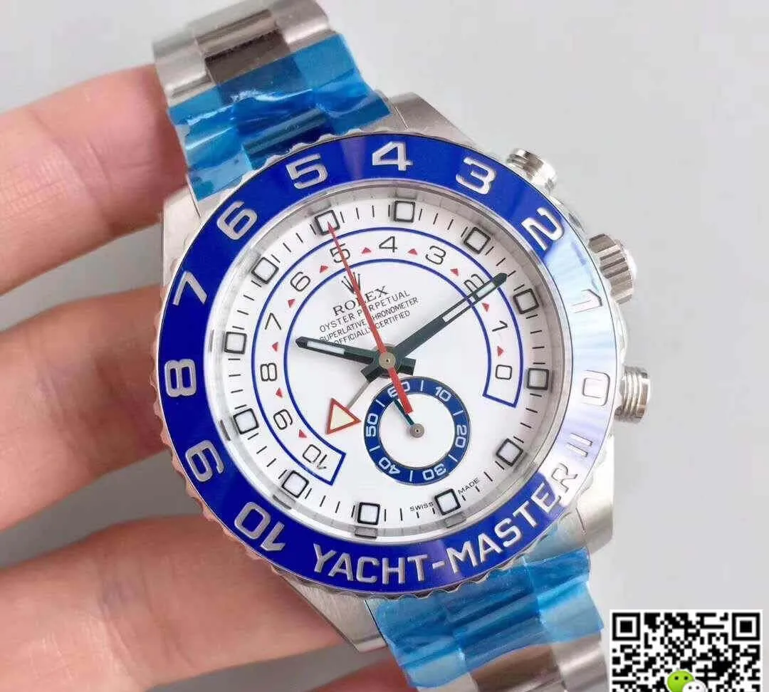 Rolex Yacht-Master II 116680 JF Factory 1:1 Best Edition Replica Watch Swiss ETA7750 White Dial