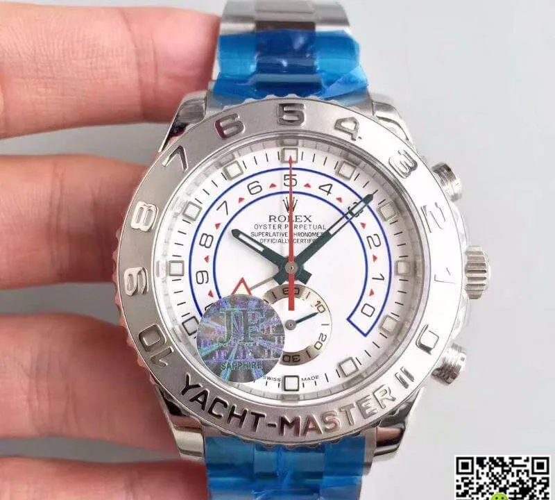 Rolex Yacht-Master II 116689 JF Factory 1:1 Best Edition Replica Watch Swiss ETA7750 White Dial