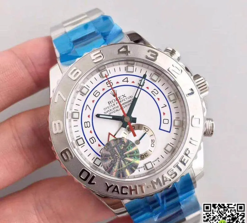 Rolex Yacht-Master II 116689 JF Factory 1:1 Best Edition Replica Watch Swiss ETA7750 White Dial