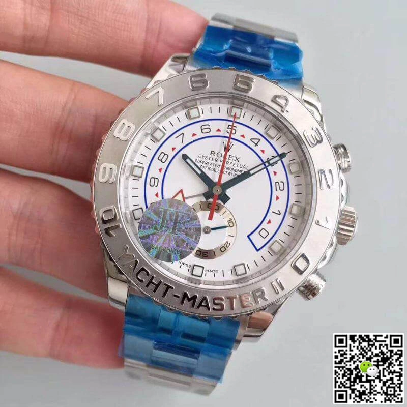 Rolex Yacht-Master II 116689 JF Factory 1:1 Best Edition Replica Watch Swiss ETA7750 White Dial