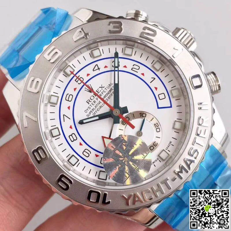 Rolex Yacht-Master II 116689 JF Factory 1:1 Best Edition Replica Watch Swiss ETA7750 White Dial