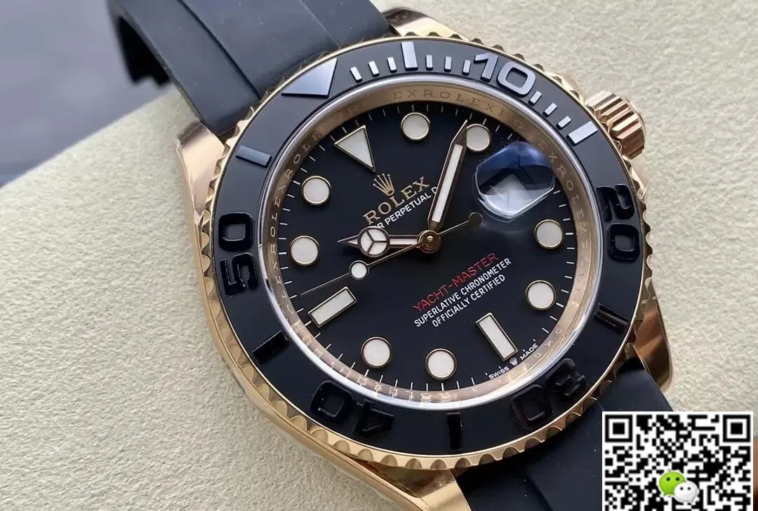 Rolex Yacht Master M126655-0002 Clean Factory 1:1 Best Edition Replica Watch Black Rubber Strap